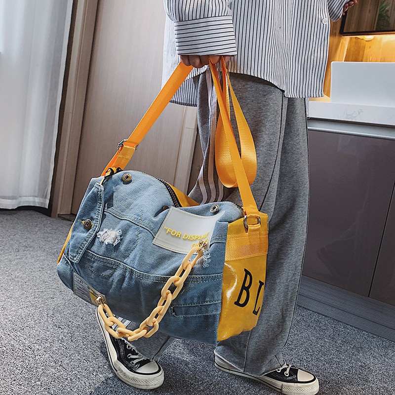 Luxury Bags Denim - Modna damskie torebki na ramię dżinsowa