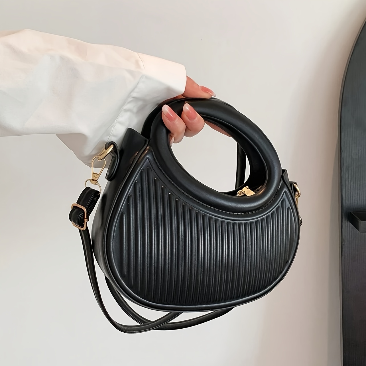 Luxury Bags Without Logo - Eleganckie torby na ramię w paski