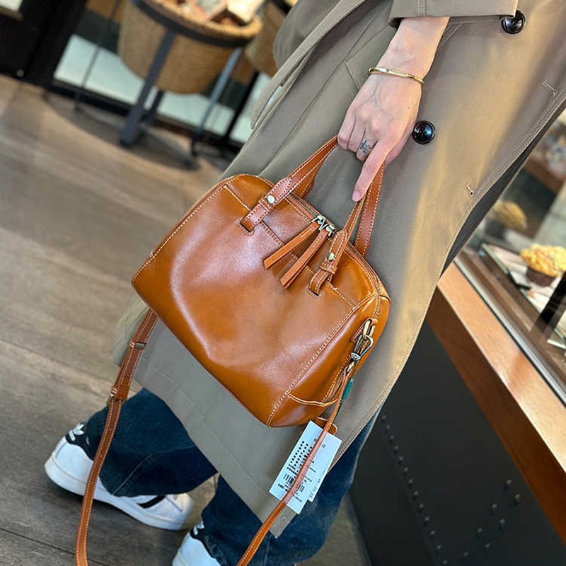 Luxury Bags Everyday - Elegancka, vintage'owa, codzienna, miękka, przekładana torba