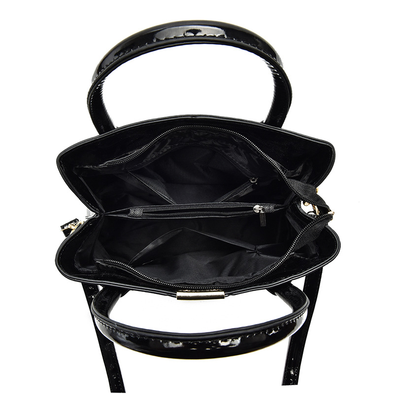 Top Handle Patent Bag - Torebki vintage z uchwytem górnym, na