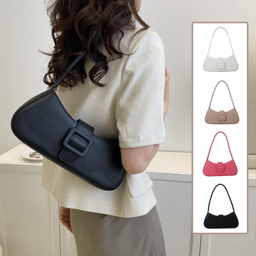 Luxury Bags Korea - Torebka damska pod pachę ze skóry