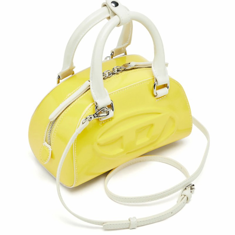 Jasnożółta, błyszcząca, lakier – Top Handle Patent Bag recenzja i cena