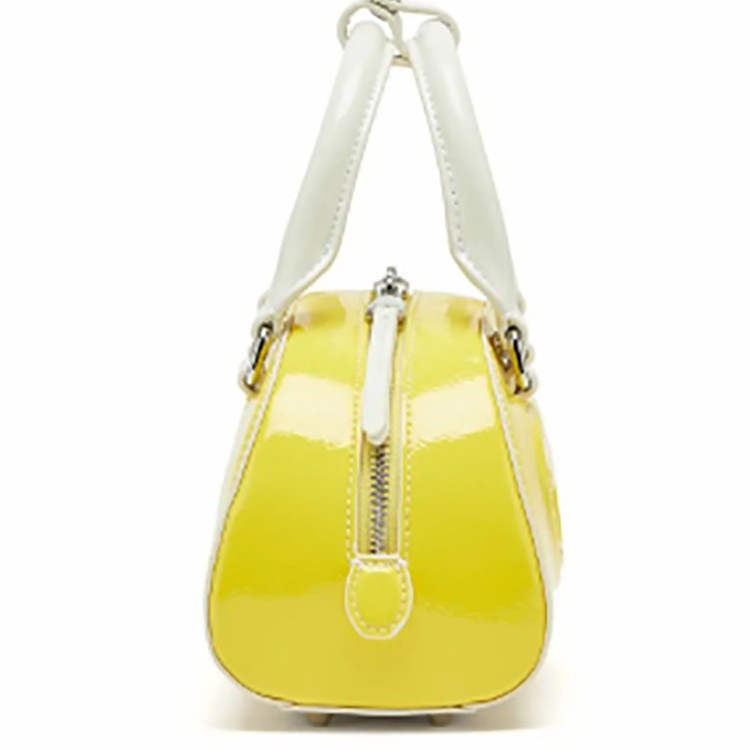 Jasnożółta, błyszcząca, lakier – Top Handle Patent Bag recenzja i cena
