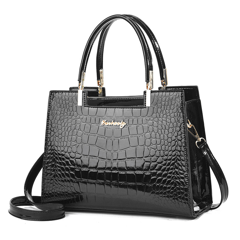 Torba z wytłoczonym krokodylem – Top Handle Patent Bag recenzja i cena
